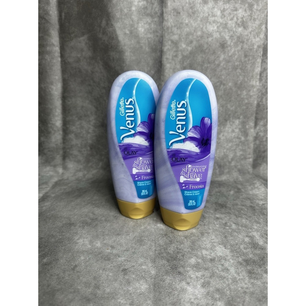 NEW Gillette Venus With Olay Freesia Moisturizing Shower & Shave Cream 10 oz